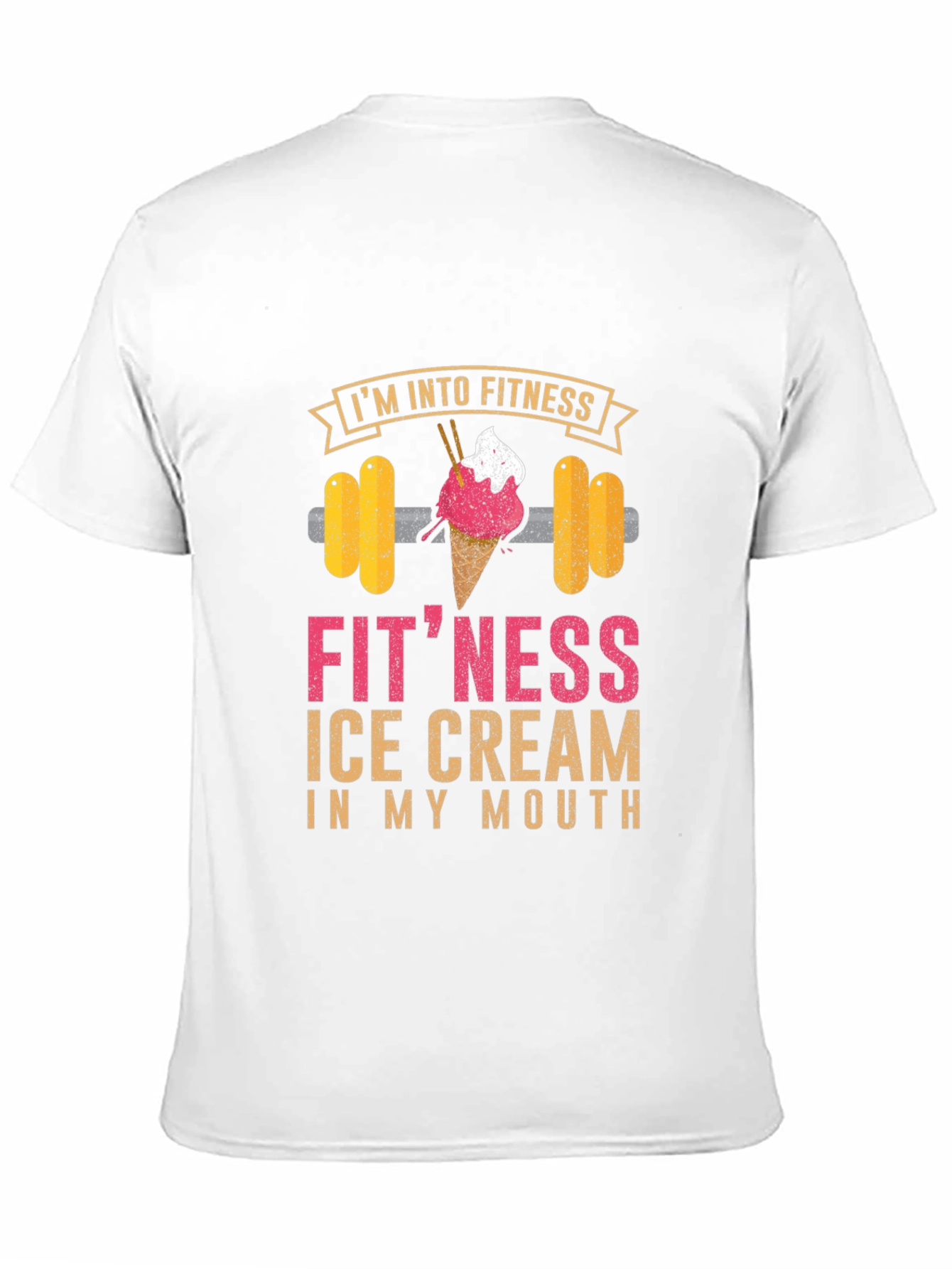 Camiseta de Fitness con Diseño de Helado