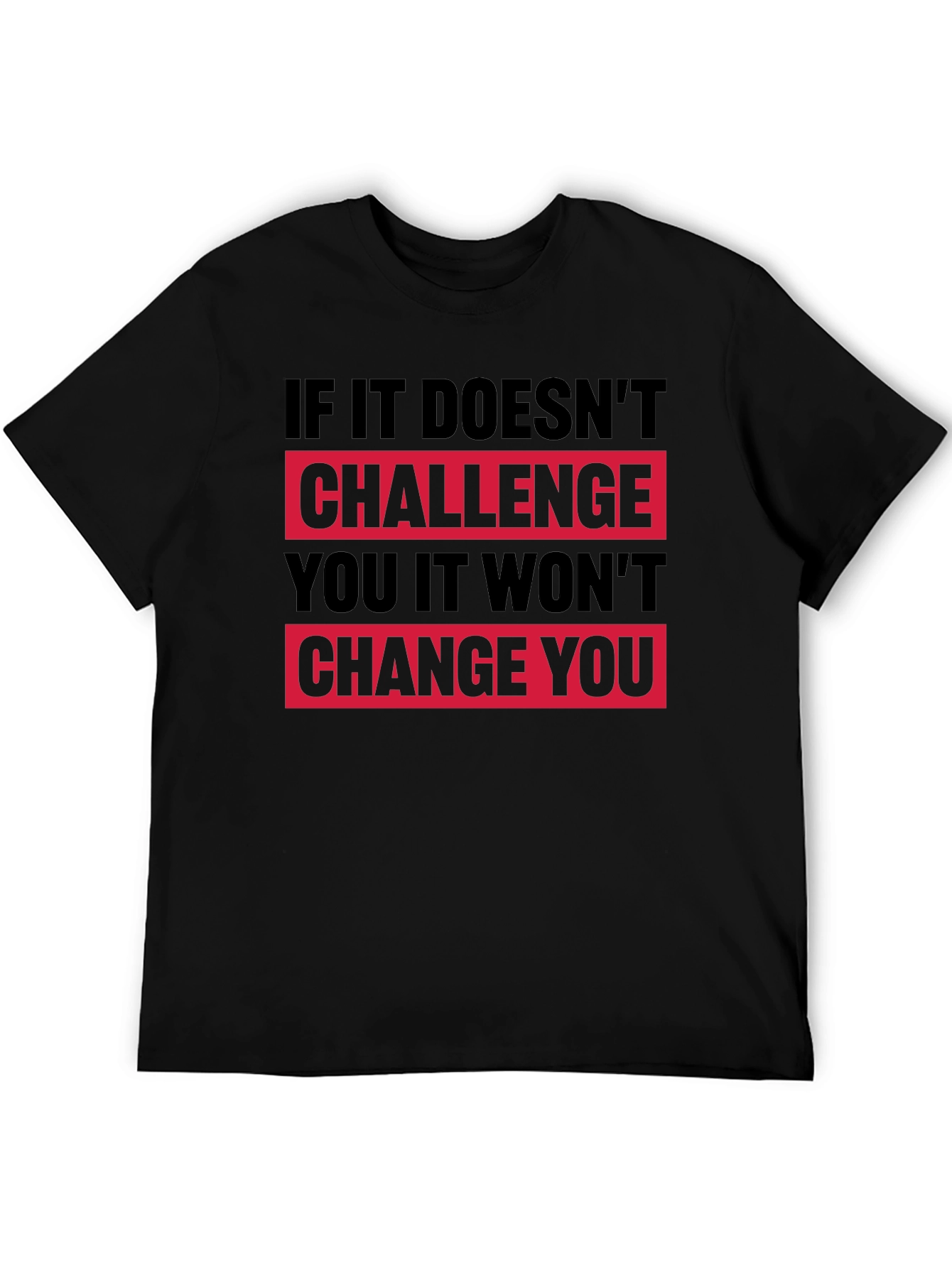 Camiseta Negra Motivacional: Desafío y Cambio