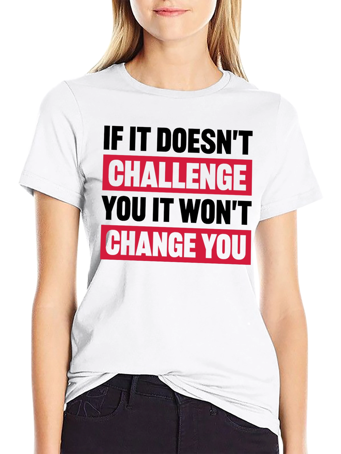Camiseta Negra Motivacional: Desafío y Cambio