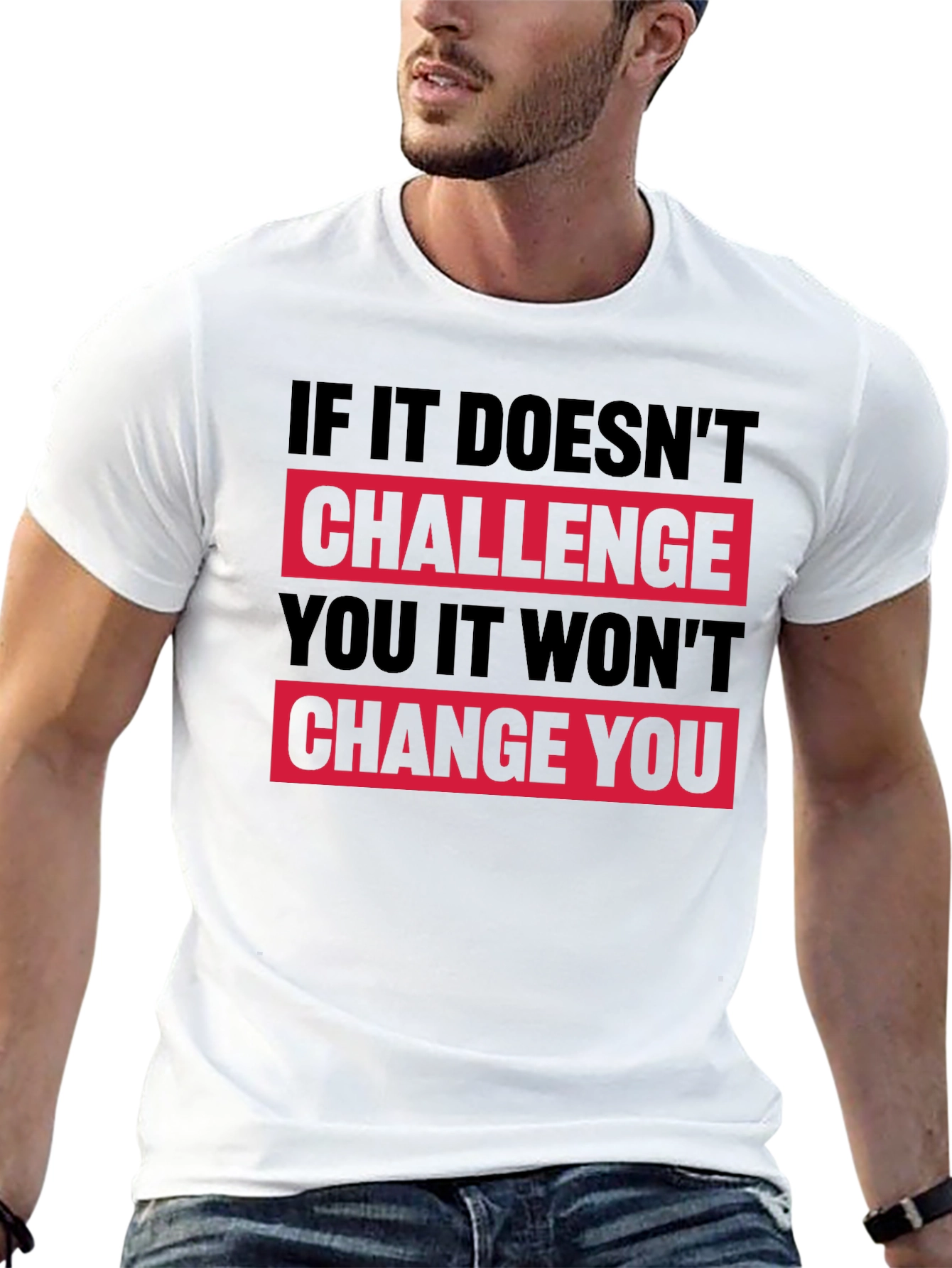 Camiseta Negra Motivacional: Desafío y Cambio