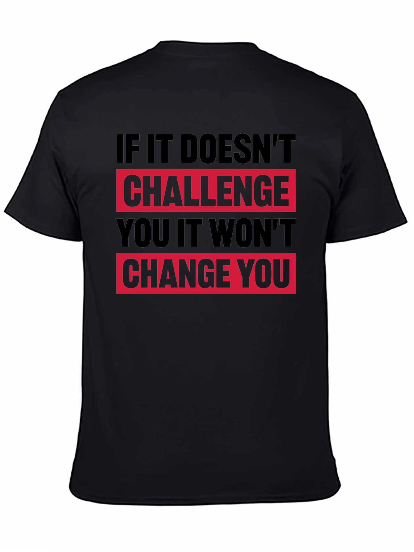 Camiseta Negra Motivacional: Desafío y Cambio