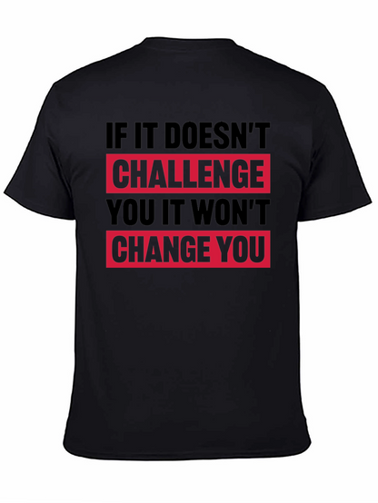 Camiseta Negra Motivacional: Desafío y Cambio