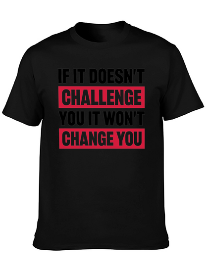 Camiseta Negra Motivacional: Desafío y Cambio