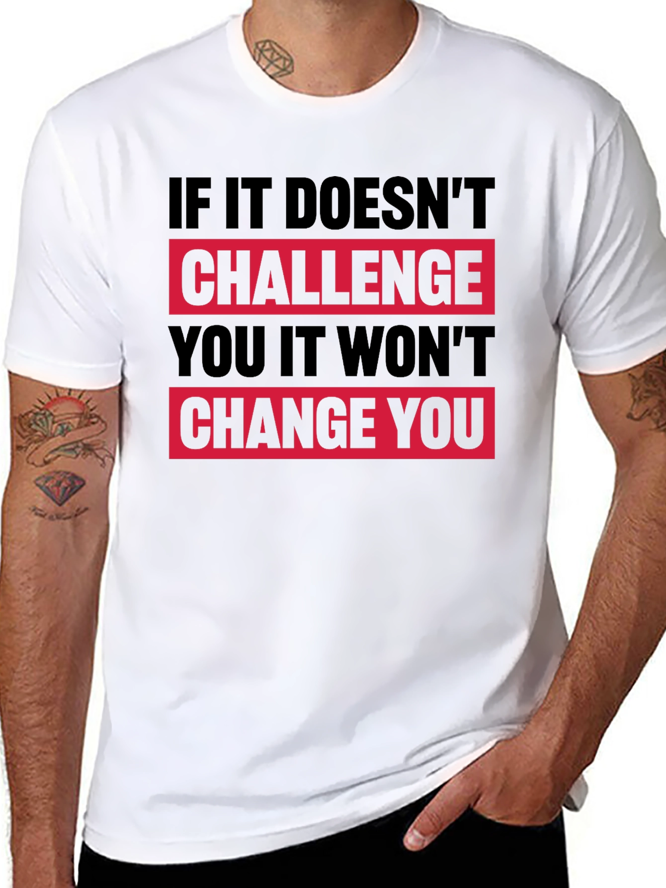 Camiseta Negra Motivacional: Desafío y Cambio