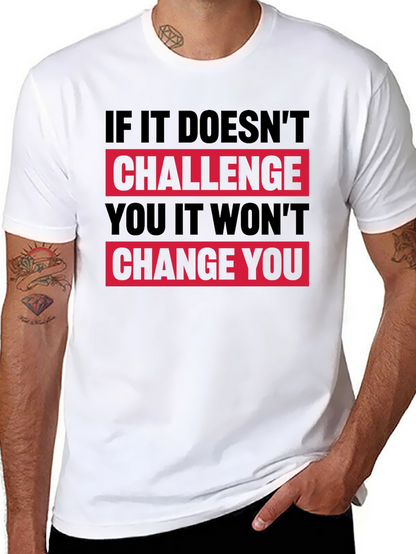 Camiseta Negra Motivacional: Desafío y Cambio
