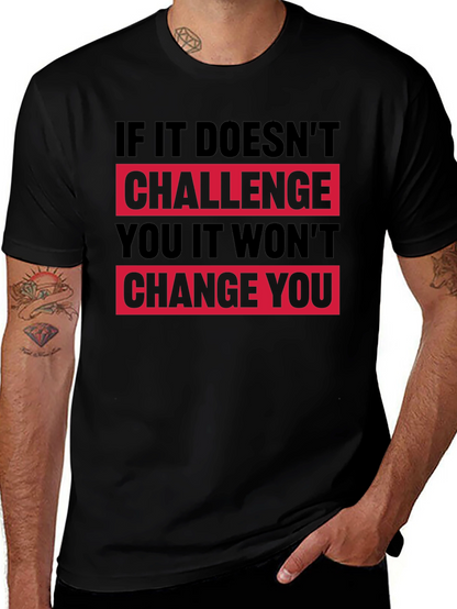 Camiseta Negra Motivacional: Desafío y Cambio
