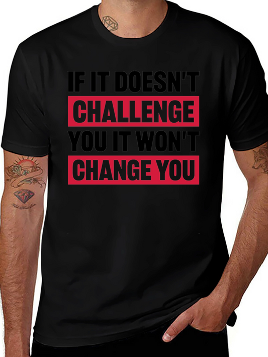 Camiseta Negra Motivacional: Desafío y Cambio