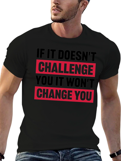 Camiseta Negra Motivacional: Desafío y Cambio