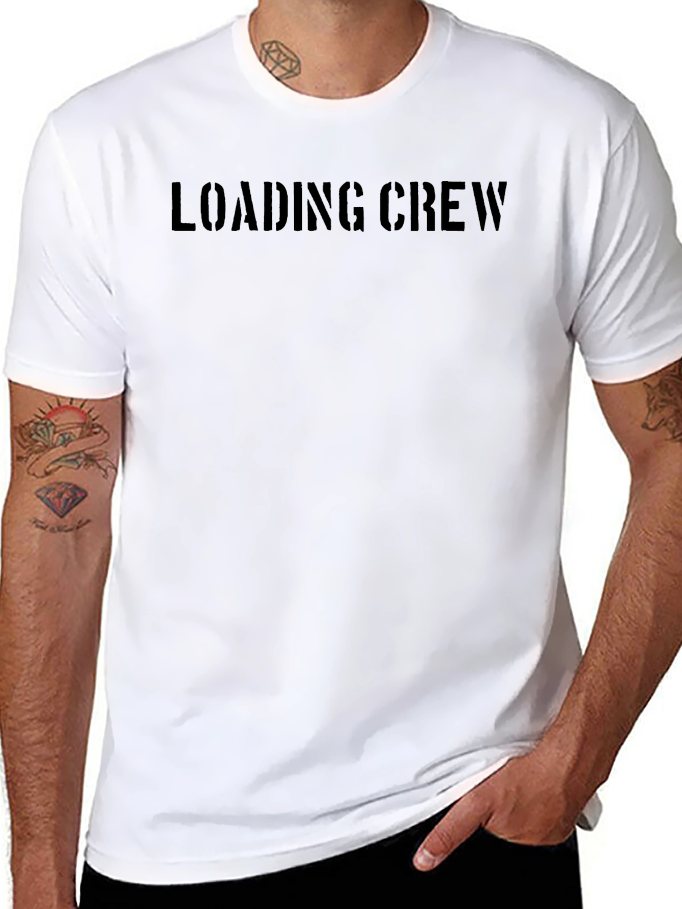 Camiseta Negra Loading Crew para Hombre