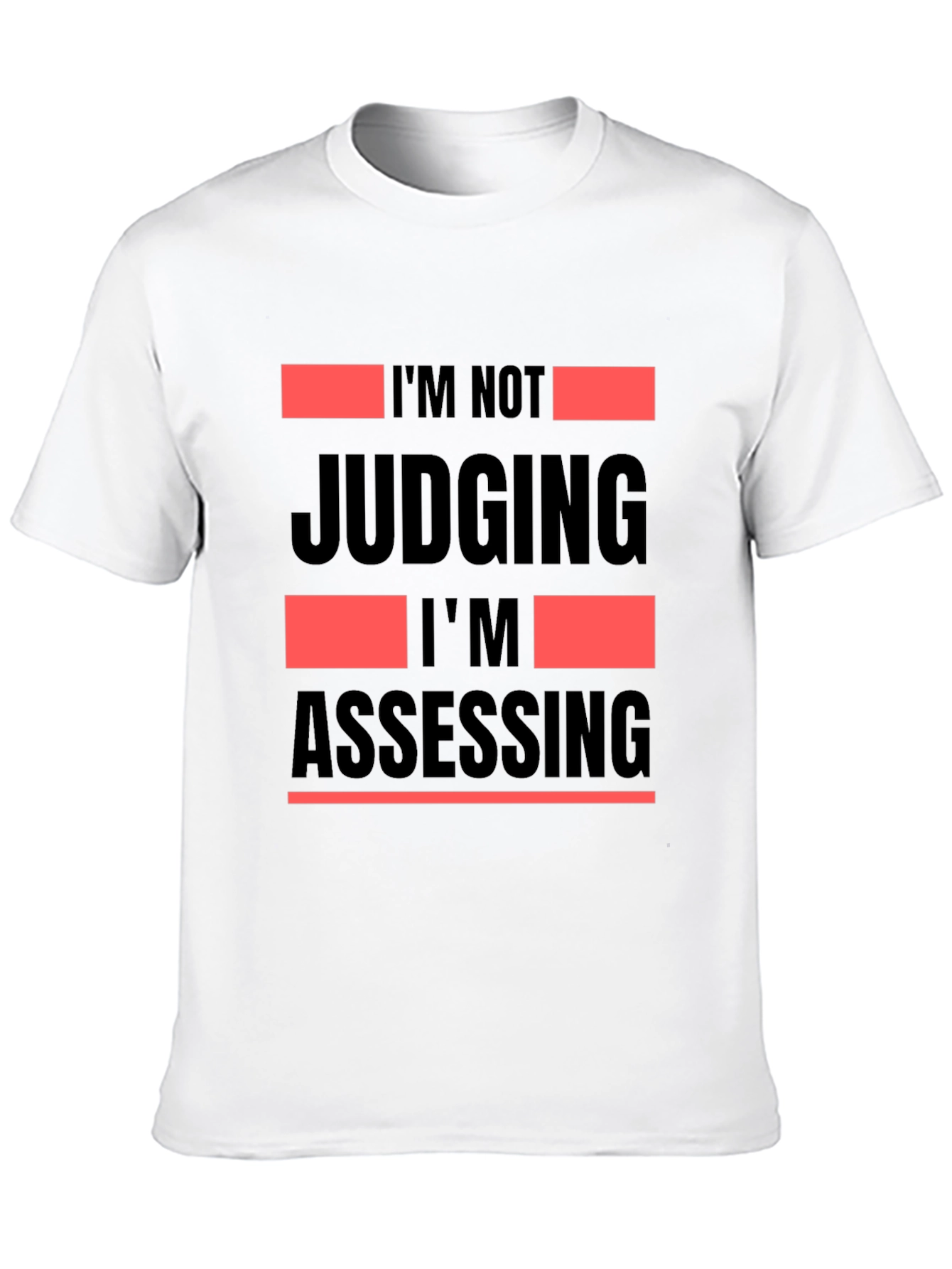 Camiseta Negra No Estoy Juzgando Estoy Evaluando