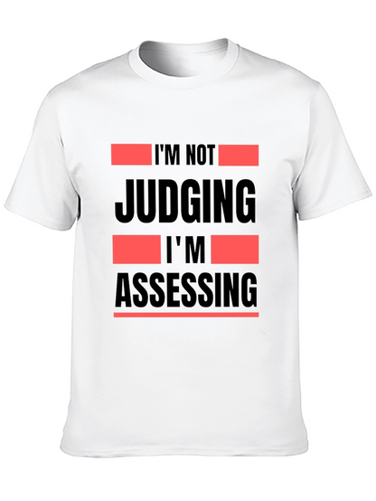Camiseta Negra No Estoy Juzgando Estoy Evaluando