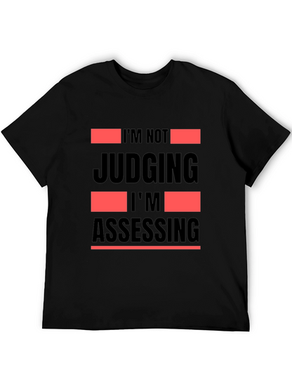 Camiseta Negra No Estoy Juzgando Estoy Evaluando