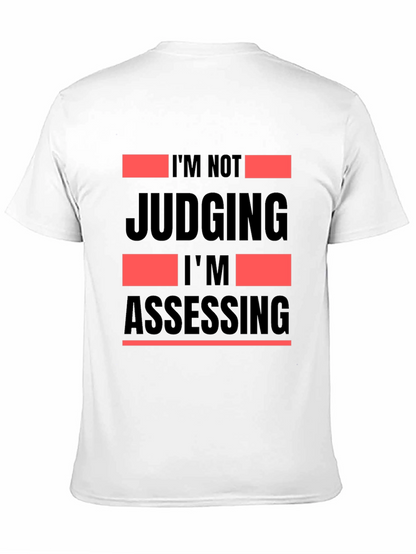 Camiseta Negra No Estoy Juzgando Estoy Evaluando