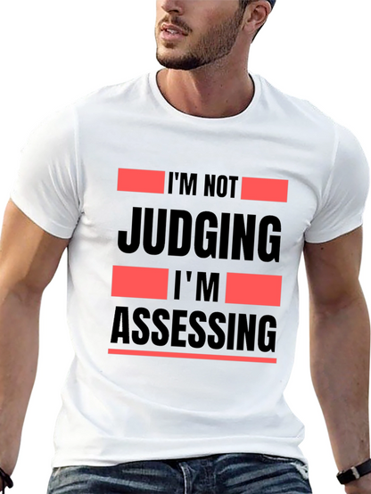 Camiseta Negra No Estoy Juzgando Estoy Evaluando
