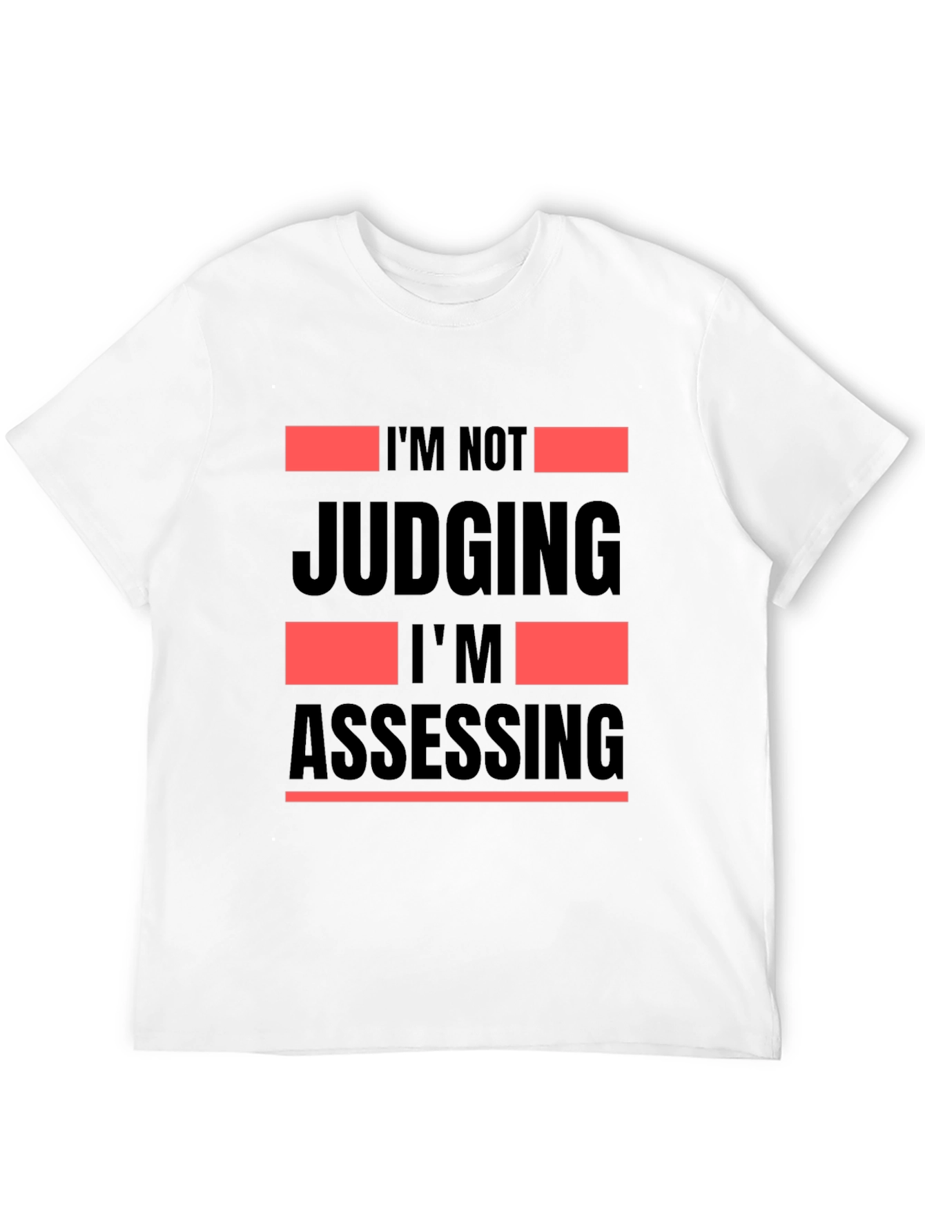 Camiseta Negra No Estoy Juzgando Estoy Evaluando