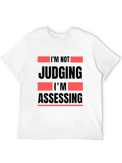 Camiseta Negra No Estoy Juzgando Estoy Evaluando