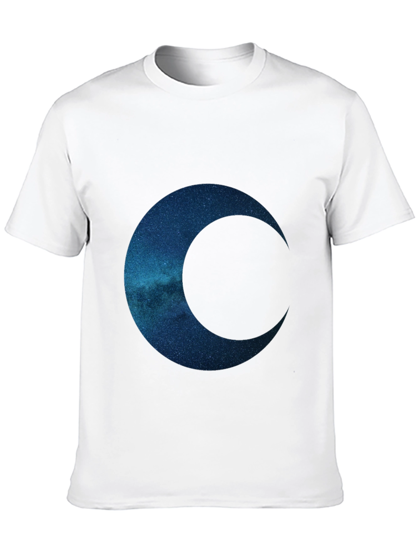 Camiseta Negra con Diseño de Luna Galáctica