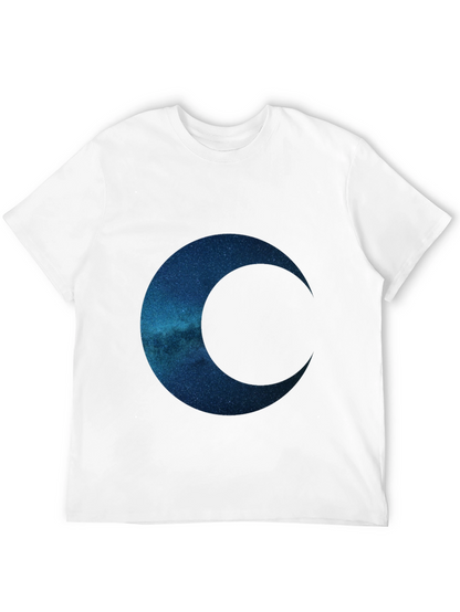 Camiseta Negra con Diseño de Luna Galáctica