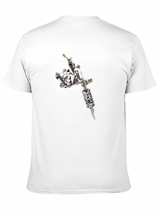 Camiseta Negra con Diseño de Máquina de Tatuaje
