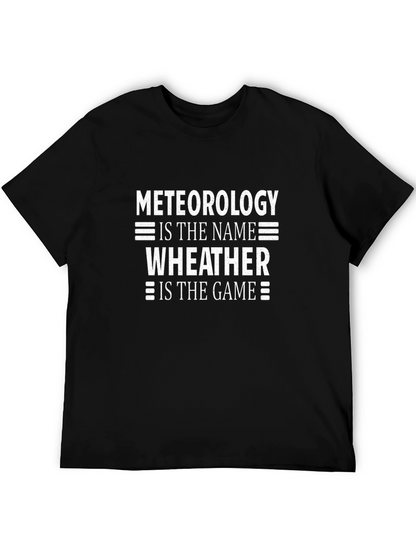 Camiseta Negra Meteorología: El Nombre El Juego