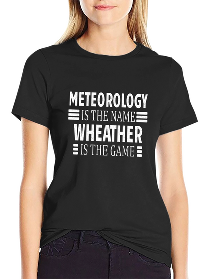 Camiseta Negra Meteorología: El Nombre El Juego