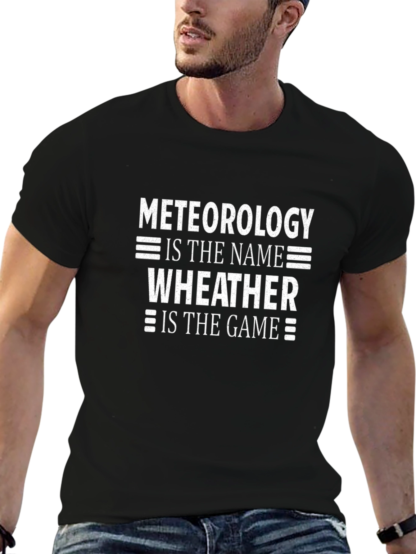 Camiseta Negra Meteorología: El Nombre El Juego