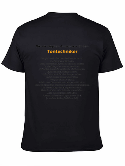 Camiseta Negra: Respuestas de Técnico de Sonido