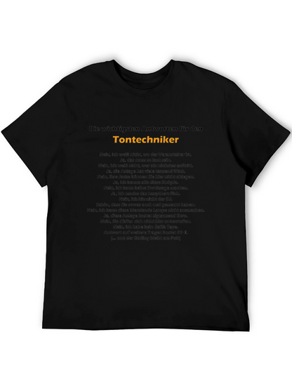 Camiseta Negra: Respuestas de Técnico de Sonido