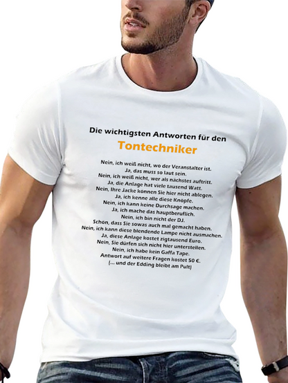 Camiseta Negra: Respuestas de Técnico de Sonido