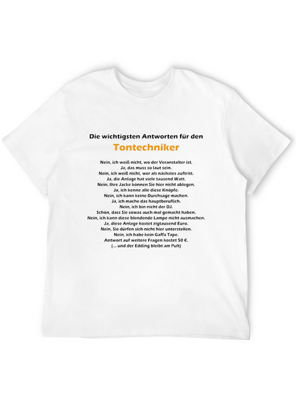 Camiseta Negra: Respuestas de Técnico de Sonido