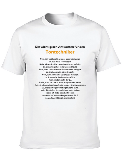 Camiseta Negra: Respuestas de Técnico de Sonido