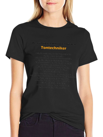 Camiseta Negra: Respuestas de Técnico de Sonido