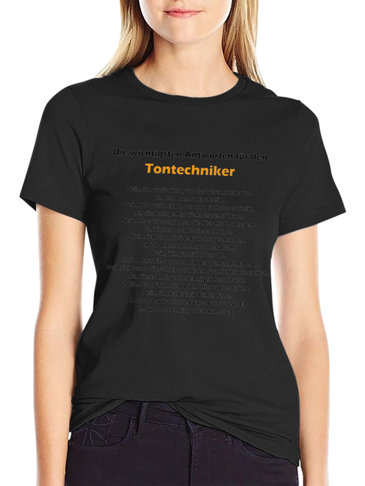 Camiseta Negra: Respuestas de Técnico de Sonido