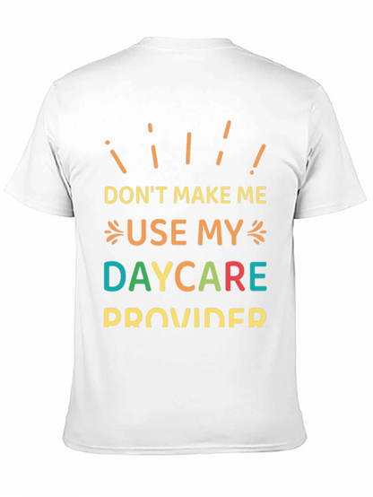 Camiseta Negra con Mensaje Divertido: ¡Daycare Provider!