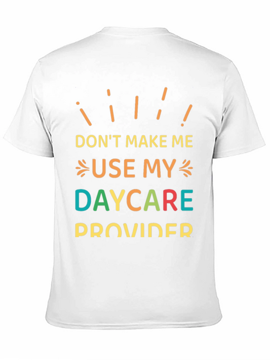 Camiseta Negra con Mensaje Divertido: ¡Daycare Provider!