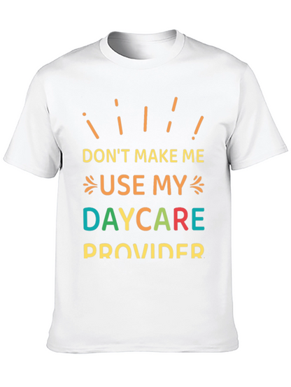 Camiseta Negra con Mensaje Divertido: ¡Daycare Provider!