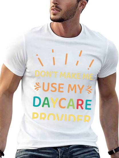 Camiseta Negra con Mensaje Divertido: ¡Daycare Provider!