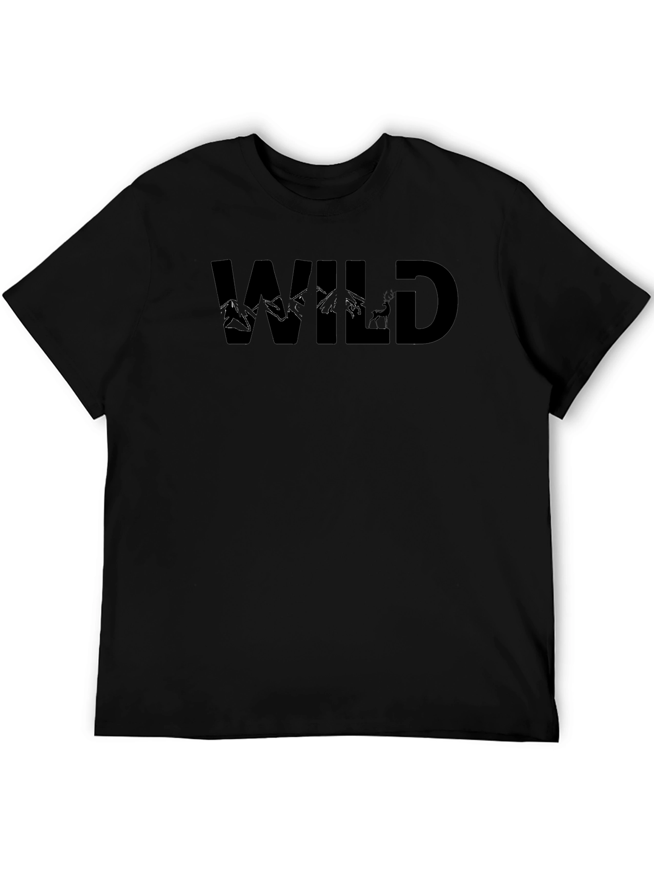 Camiseta Negra Wild para Aventura