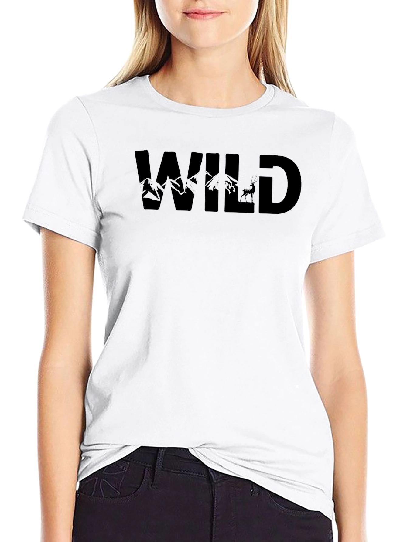 Camiseta Negra Wild para Aventura