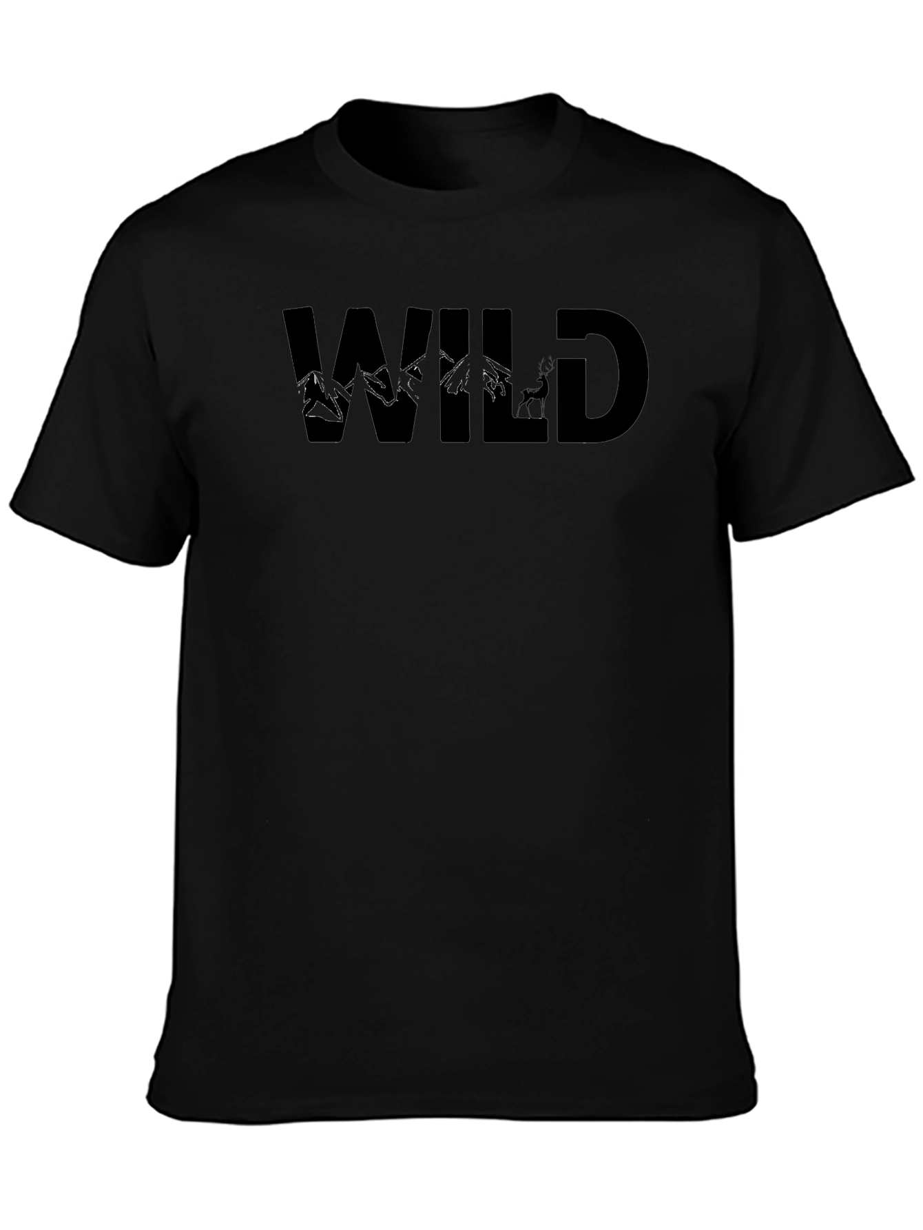 Camiseta Negra Wild para Aventura