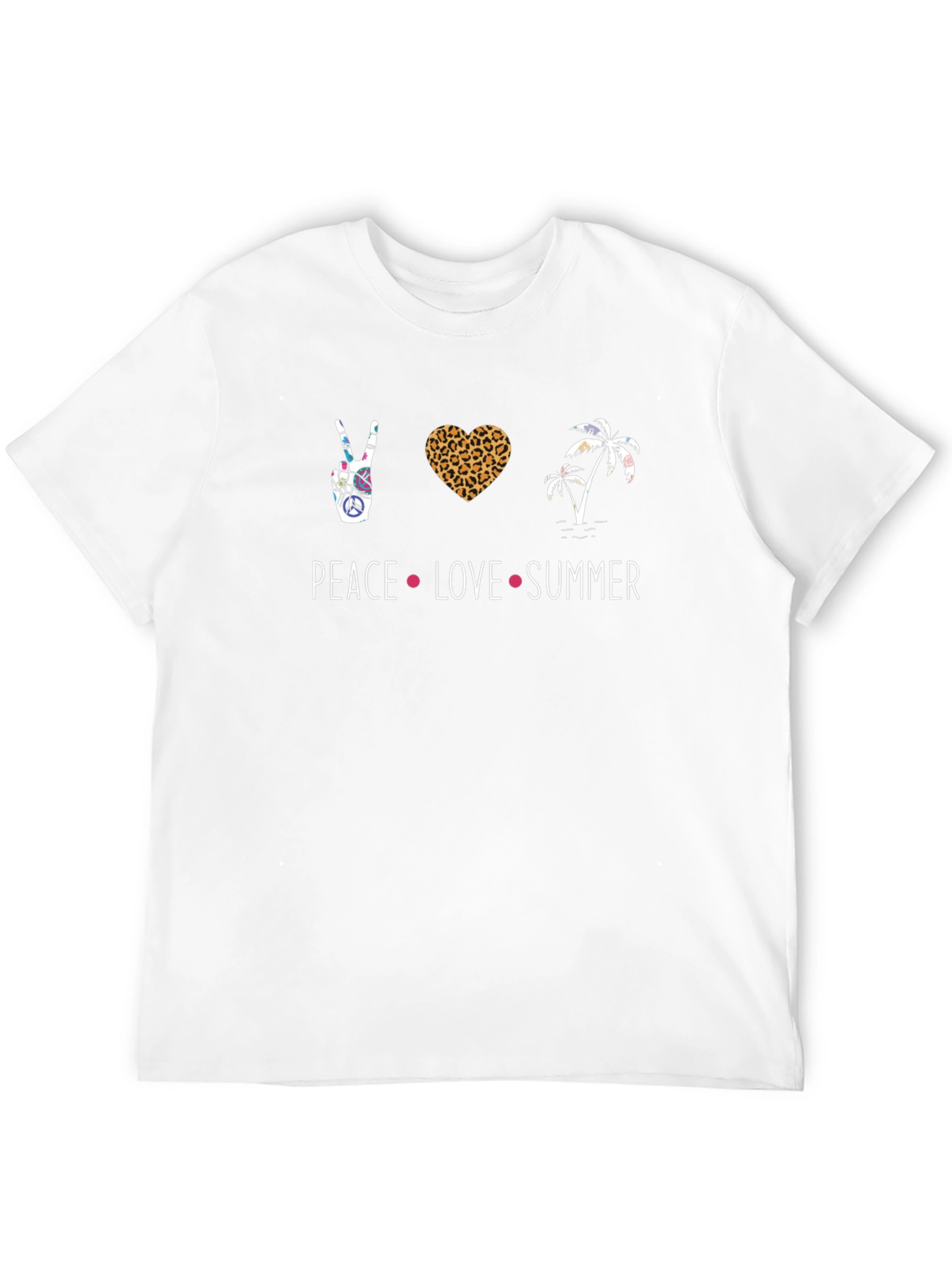 Camiseta Hombre Negra Peace Love Summer