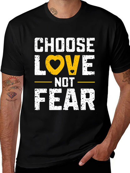Camiseta Negra Elige Amor No Miedo