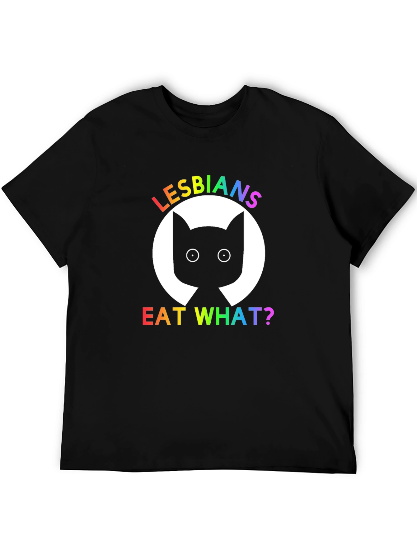 Camiseta Negra Lesbianas Comen Qué?