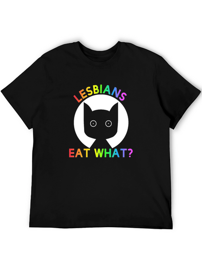 Camiseta Negra Lesbianas Comen Qué?