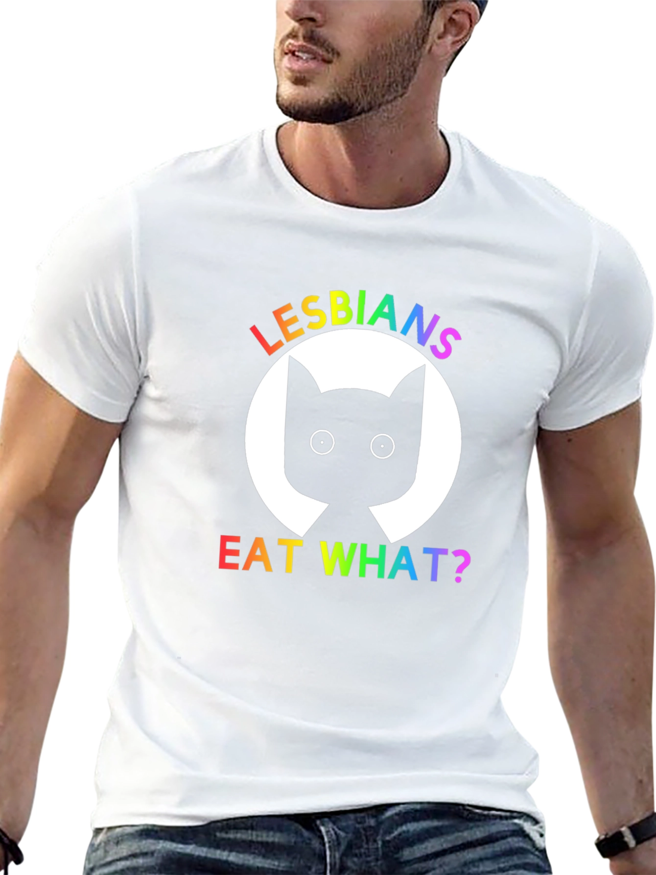 Camiseta Negra Lesbianas Comen Qué?