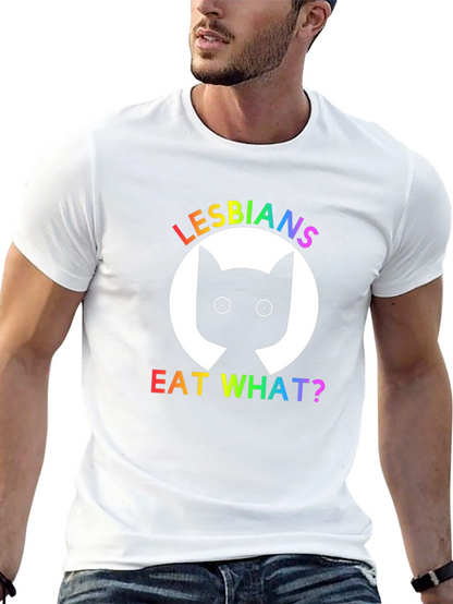 Camiseta Negra Lesbianas Comen Qué?