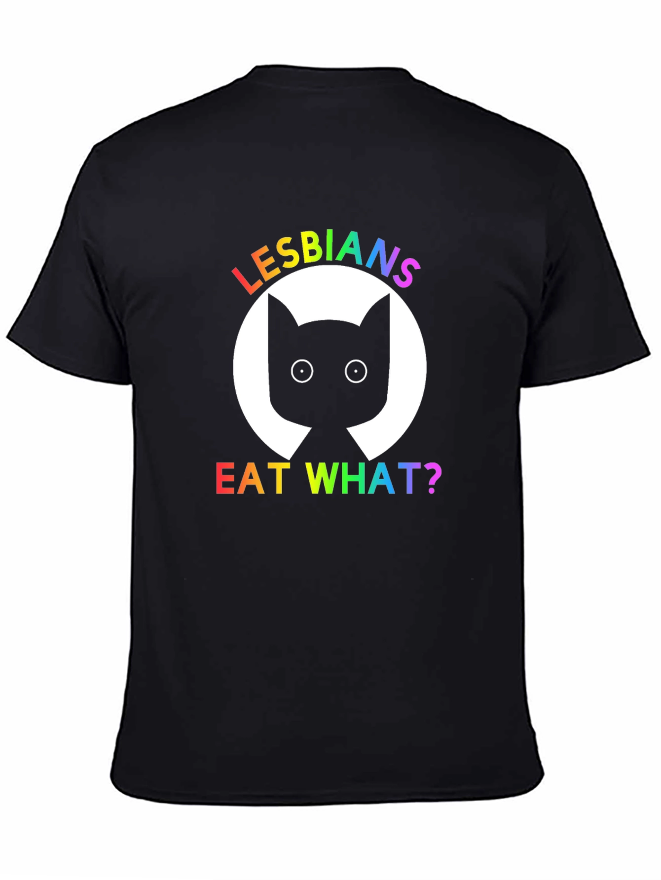 Camiseta Negra Lesbianas Comen Qué?