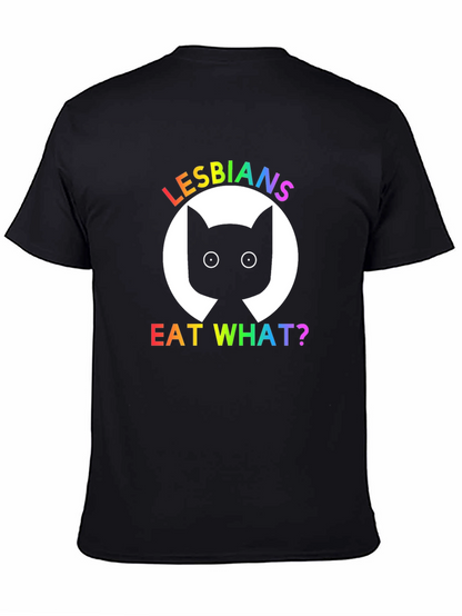 Camiseta Negra Lesbianas Comen Qué?