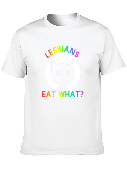 Camiseta Negra Lesbianas Comen Qué?