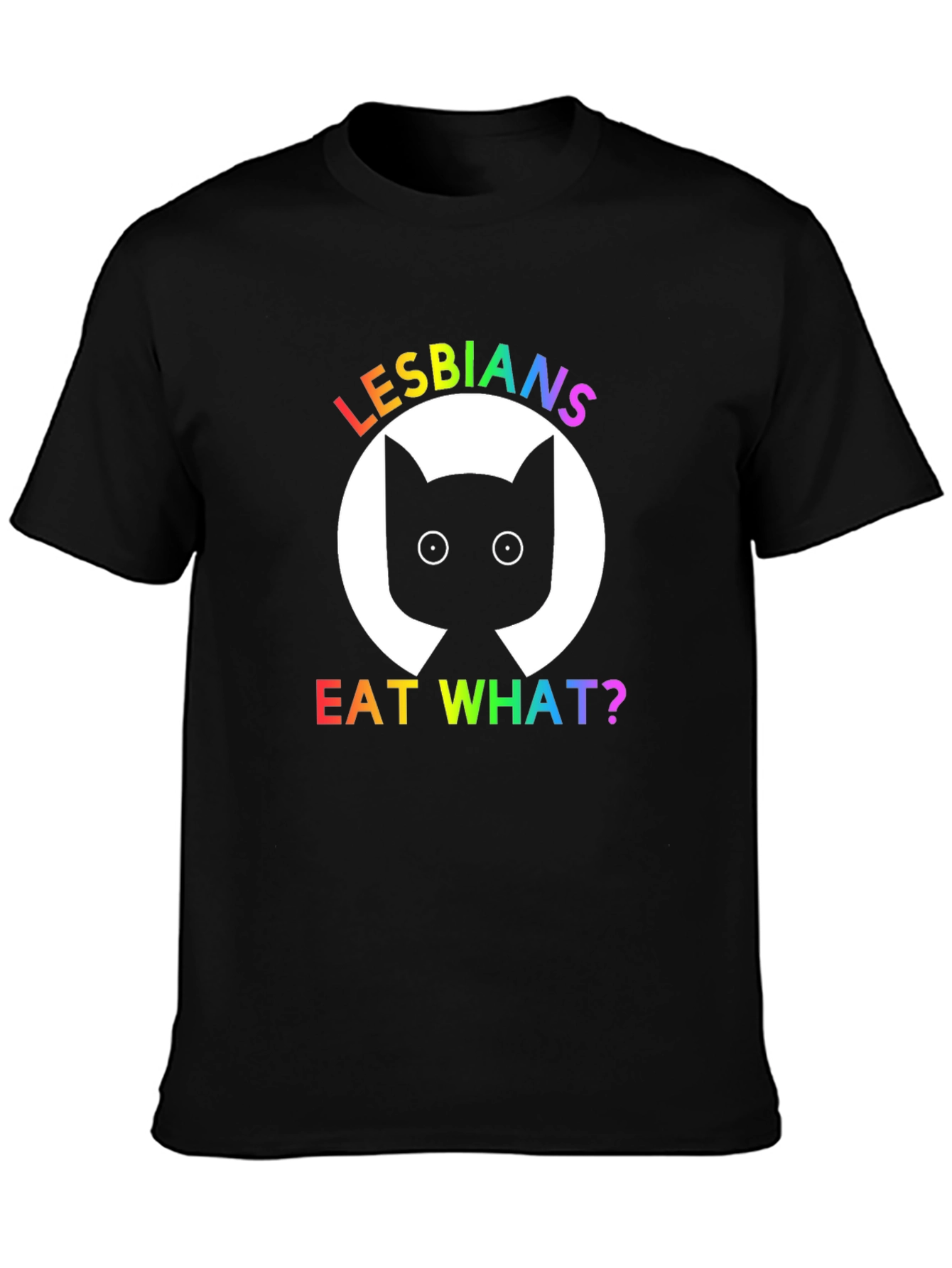 Camiseta Negra Lesbianas Comen Qué?